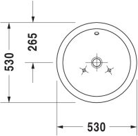 Vorschau: Duravit Starck 1 Aufsatzbecken Ø53cm weiss 0447530000