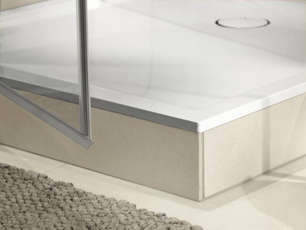 Villeroy&Boch Futurion Flat Quaryl®-Duschwanne, Eckmontage, flächenbündiger Einbau, 160x90cm UDQ1690FFL2V-01