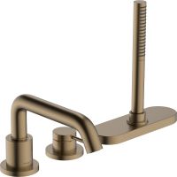 Vorschau: Hansgrohe Tecturis S 3-Loch Einhebel-Wannenrandmischer mit sBox, brushed bronze, 73447140