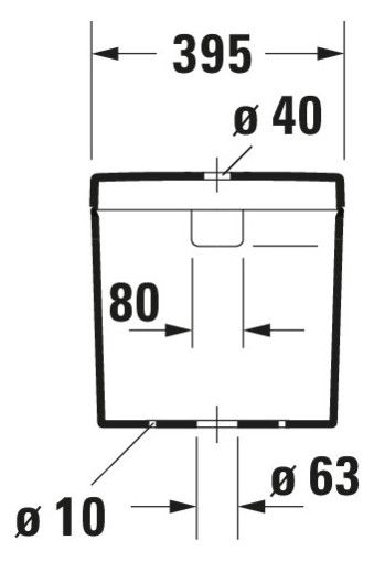 Duravit Happy D.2 Spülkasten 3/6L mit Dual Flush, Anschluss unten links, weiß