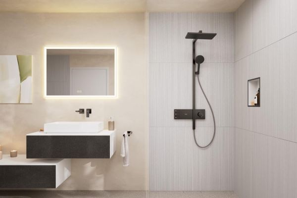 hansgrohe Raindance Alive Q Duschsystem brushed black chrome 24590340