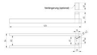Vorschau: Avenarius Handtuchhalter 42cm zur Untertischmontage mit Verlängerung 40mm, chrom
