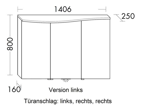 Burgbad Sinea 3.0 LED-Spiegelschrank 140x80cm
