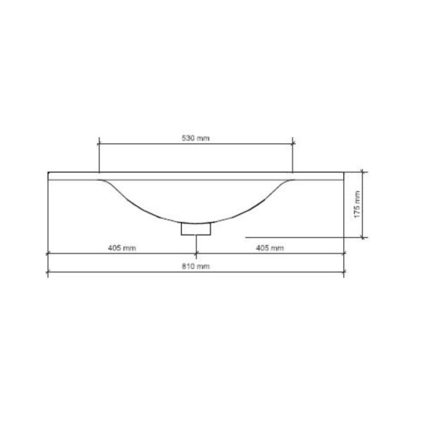 RIHO Porto Wave Waschtisch 80cm