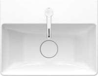 Duravit DuraSquare Handwaschbecken rechteckig 45x35cm, mit Hahnloch, WonderGliss, geschliffen, weiß 07324500711