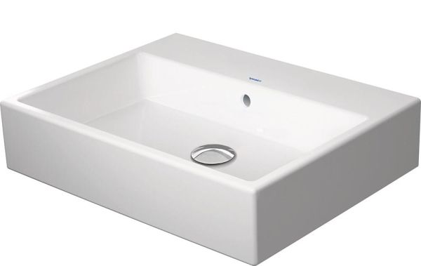 Duravit Vero Air Aufsatzbecken 60x47cm rechteckig, mit Überlauf, ohne Hahnloch, WonderGliss, weiß 23526000601