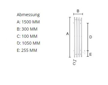 Smedbo Dry Handtuchwärmer, Vertikal, 30x150cm, edelstahl poliert FK714_3