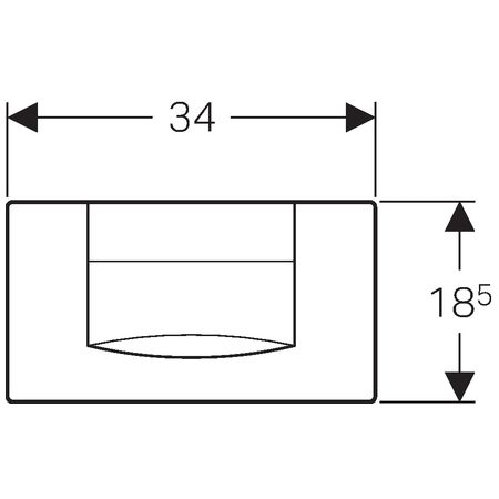 Geberit Betätigungsplatte 200F, für Spül-Stopp-Spülung