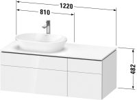 Vorschau: Duravit L-Cube Waschtischunterschrank wandhängend 122x55cm mit 4 Schubladen für Aufsatzbecken