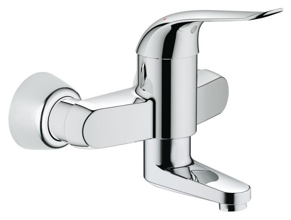 Grohe Euroeco Special Einhand-Waschtischbatterie, Wandmontage, Ausladung 157mm, chrom