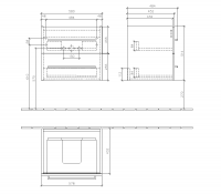 Vorschau: Villeroy&Boch Avento Waschtischunterschrank mit 2 Auszügen, Breite 58cm, Technische Beschreibung