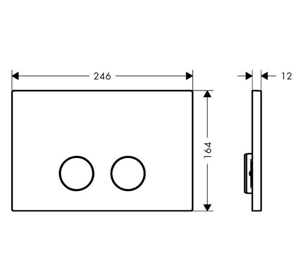 Axor FlushPlate Betätigungsplatte passend für Geberit Sigma UP-Spülkasten