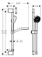 Vorschau: hansgrohe Activera Select S Brausesystem 2jet65cm mit EcoSmart+ mit Booster, chrom