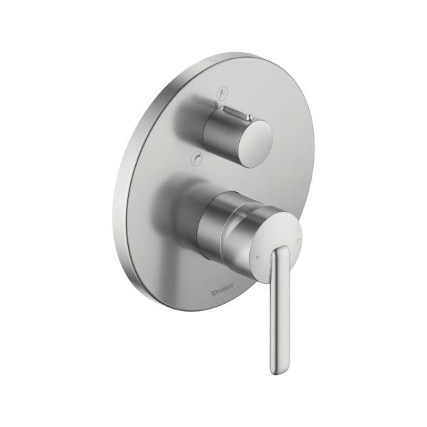 Duravit Balcoon Einhebel-Wannenmischer Unterputz, edelstahl gebürstet BA5210012070