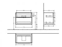 Vorschau: Villeroy&Boch Subway 3.0 Waschtischunterschrank mit 2 Auszügen C57400VR_1