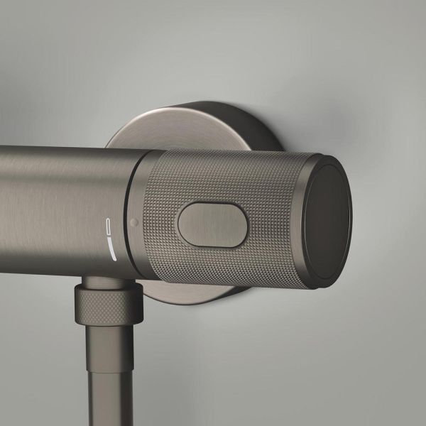 Grohe Precision Feel Thermostat-Brausebatterie mit ProGrip Rändelstruktur, hard graphite gebürstet 34790AL0