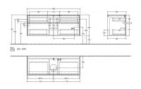 Vorschau: Villeroy&Boch Collaro Waschtischunterschrank 140cm für Aufsatzwaschtisch mittig