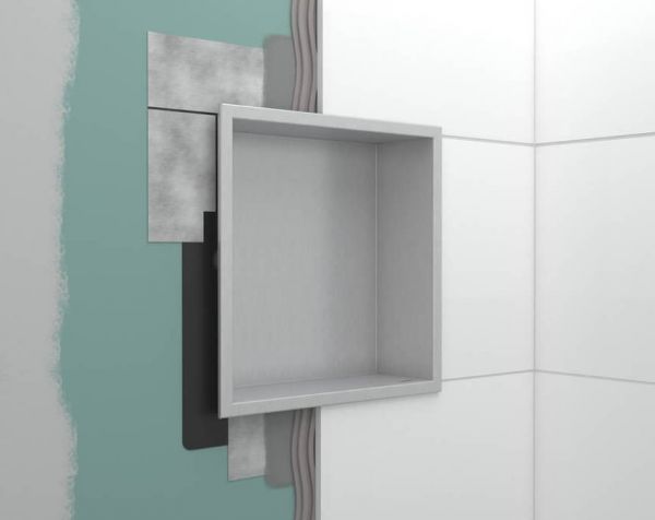 Hansgrohe XtraStoris Individual Wandnische mit Designrahmen 300/300/100, edelstahl gebürstet