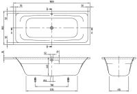 Vorschau: Villeroy&Boch Avento Rechteck-Badewanne 180x80cm