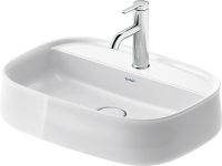 Vorschau: Duravit Zencha Aufsatzbecken 55x39cm WonderGliss weiss 23745500711