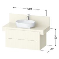 Vorschau: Duravit Balcoon Waschtischunterschrank 100x57x53,4cm für Aufsatzbecken, 2 Schubladen