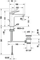 Vorschau: Duravit Wave Einhebel-Waschtischarmatur M mit Zugstangen-Ablaufgarnitur, bronze gebürstet WA1020001004