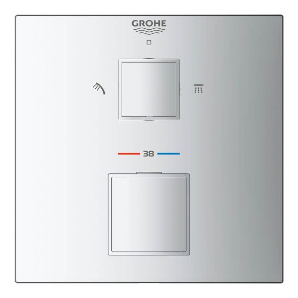 Grohe Grohtherm Cube Thermostat- Brausebatterie mit integrierter 2-Wege-Umstellung