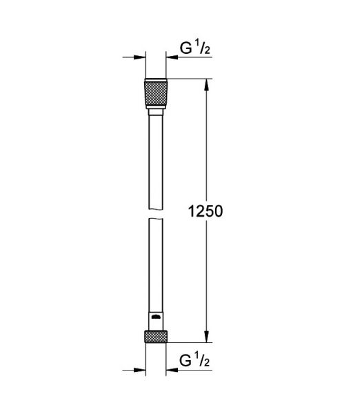 Grohe Professional/Silverflex Brauseschlauch 1,25m, supersteel