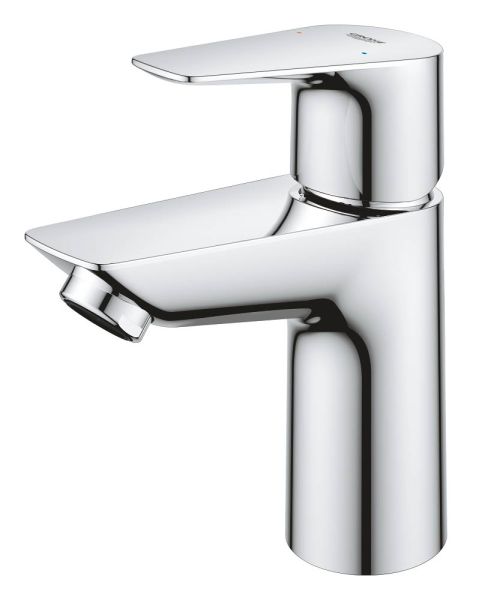 Grohe BauEdge Waschtischarmatur S-Size, Push-Open Ablaufgarnitur, LowFlow 3,5 l/min, chrom