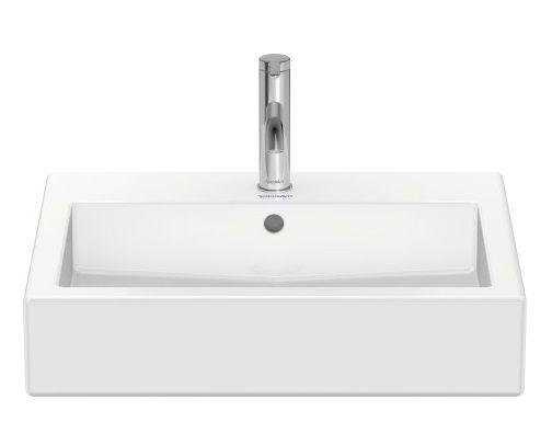 Duravit Vero Waschtisch rechteckig 60x47cm, 1 Hahnloch, mit Überlauf, WonderGliss, weiß 04546000001