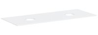 hansgrohe Xevolos E Konsole 137x55cm mit 2 Ausschnitten für Aufsatzwaschtische ohne Hahnloch, weiß matt 54332700