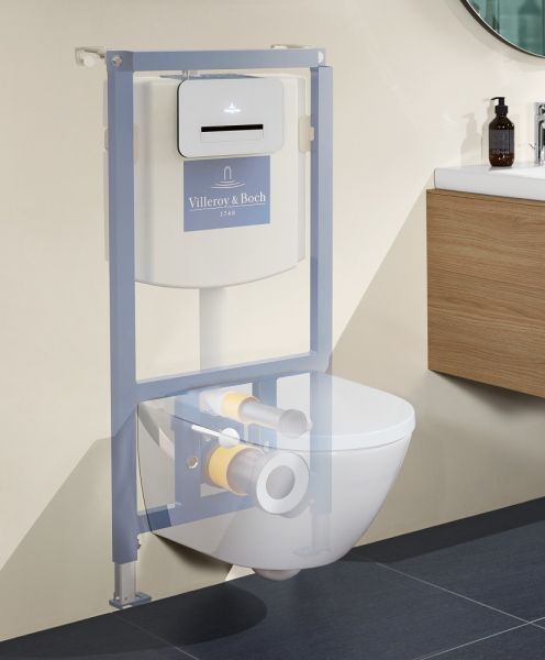Villeroy&Boch ViConnect Wand-WC-Montageelement inkl. Leerrohr für Dusch-WC, BH 112cm