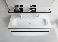 Vorschau: Burgbad Fiumo Doppelwaschtisch 122cm mit Waschtischunterschrank