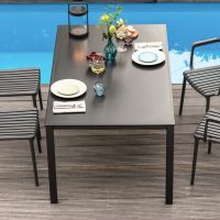 Vorschau: KETTLER LAGO Dining-Set mit CUBIC Dining-Tisch KETTALUX® Platte 160 x 95 cm, grau/anthrazit