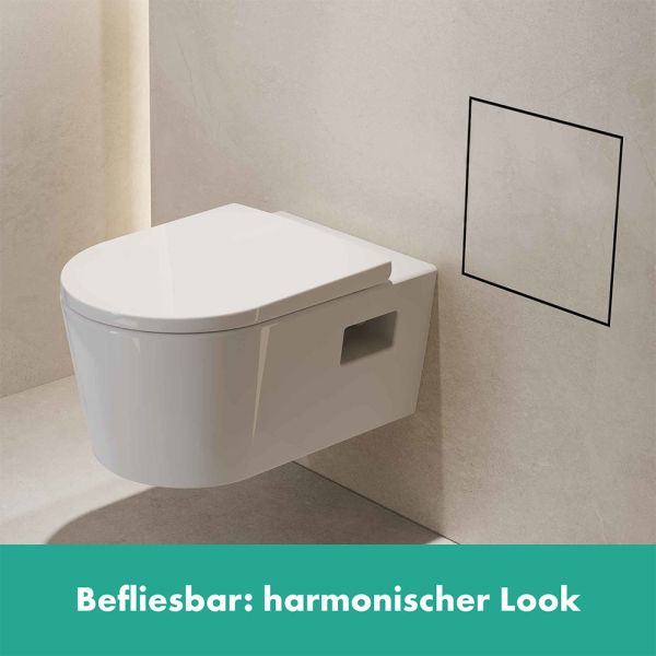 Hansgrohe XtraStoris Rock Einbau-Abfalleimer mit befliesbarer Tür 30x30x10cm