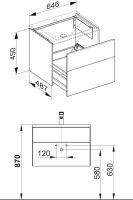 Vorschau: Keuco Royal Reflex Waschtischunterschrank mit Frontauszug, 64,6x48,7cm 34050210000