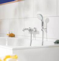 Vorschau: Grohe Vitalio Go 100 Wandhalterset, 1 Strahlart, chrom