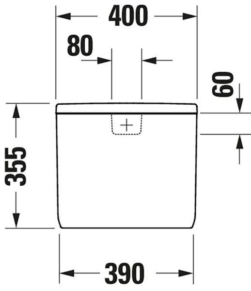 Duravit Qatego Spülkasten 3/4,5L mit Dual Flush, für Anschluss unten links, HygieneGlaze, weiß