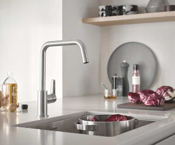 Grohe Start Einhand-Spültischbatterie, U-Auslauf, supersteel 30470DC0 Küche