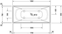 Vorschau: Duravit DuraSquare freistehende Badewanne rechteckig 185x85cm, weiß