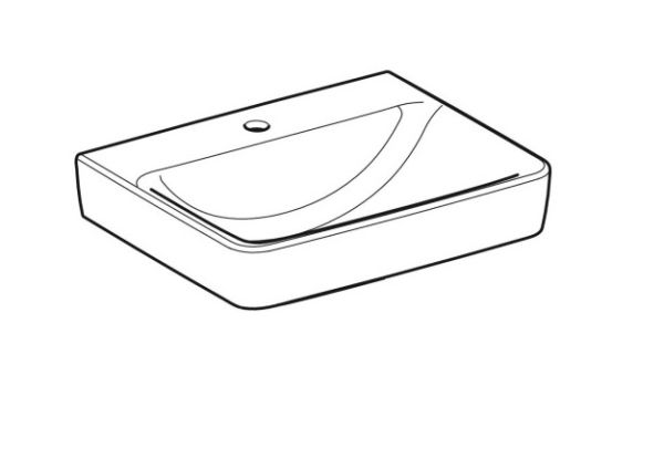 Geberit Renova Plan Waschtisch mit 1 Hahnloch, ohne Überlauf, 55x44cm, weiß 501633001_2