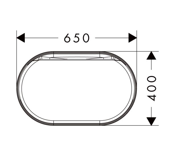 hansgrohe Xuniva Evo U Aufsatzwaschtisch oval 64x40cm mit SmartClean & HygieneEffect, weiß