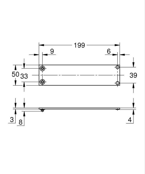 Grohe Allure Gravity Dekorplatte für 3-Loch-Waschtischbatterie 104746