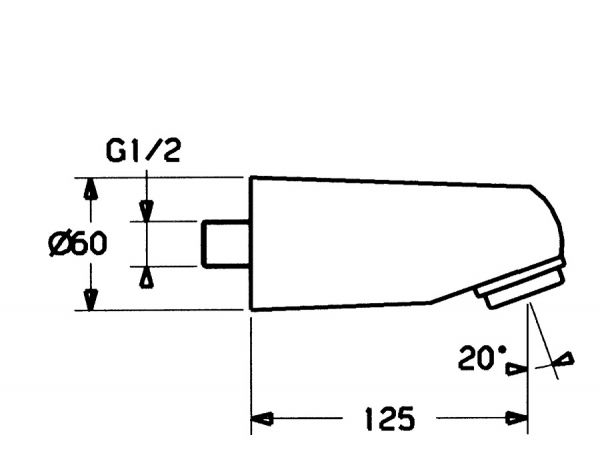 Hansa Hansajet Sportkopfbrause, Ausladung 12,5cm, chrom