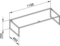 Vorschau: Keuco X-Line Bodengestell, 120x25,5cm 33198180005