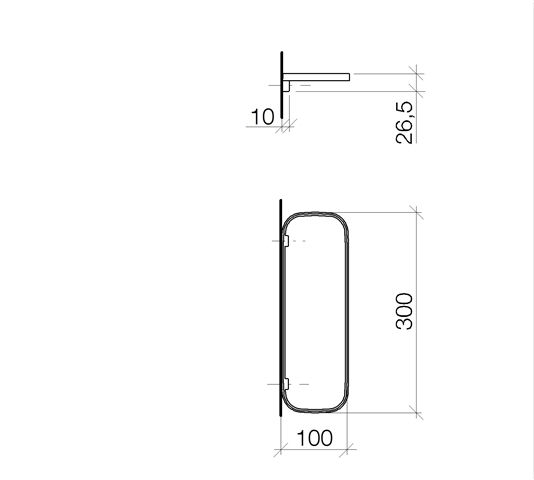 Dornbracht Serienneutral Ablage 30cm, Wandmodell, ohne Gittereinsatz