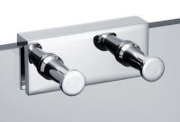 Avenarius Universal Hakenleiste 2-fach für Duschabtrennung bis 8mm Glasstärke, chrom