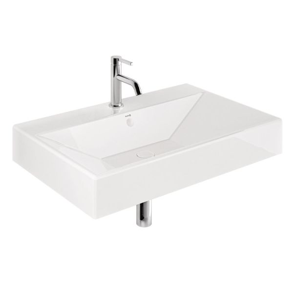 Kludi RESA Waschtisch 81x50cm mit 1 Hahnloch & Überlauf, weiß 59WW8143
