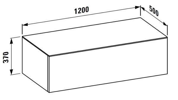 Laufen IL BAGNO ALESSI ONE Schubladenelement 1200, ohne Ausschnitt, Top Marrone Naturale