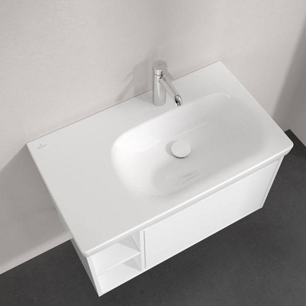 Villeroy&Boch Skyla Waschtisch 80x46cm, Ablagefläche links